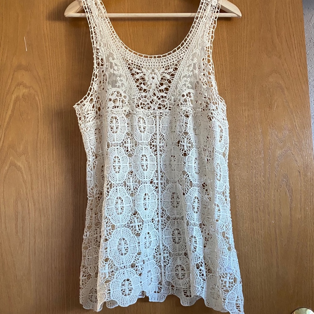 NWOT/Never Worn Crochet Knit Tank